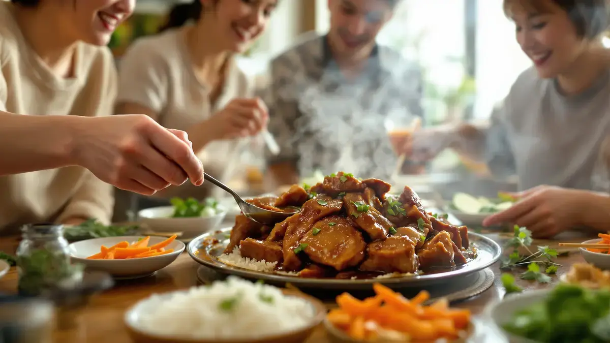 Karamelvarkensvlees een gerecht dat verwachtingen overtreft en zeker indruk maakt voor het Chinese nieuwjaar