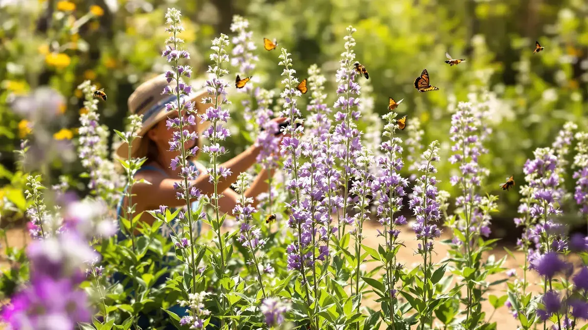 Deze vaak over het hoofd geziene paarse vaste plant trekt vlinders en bijen aan zonder overmatig water geven een onverwachte troef voor uw tuin