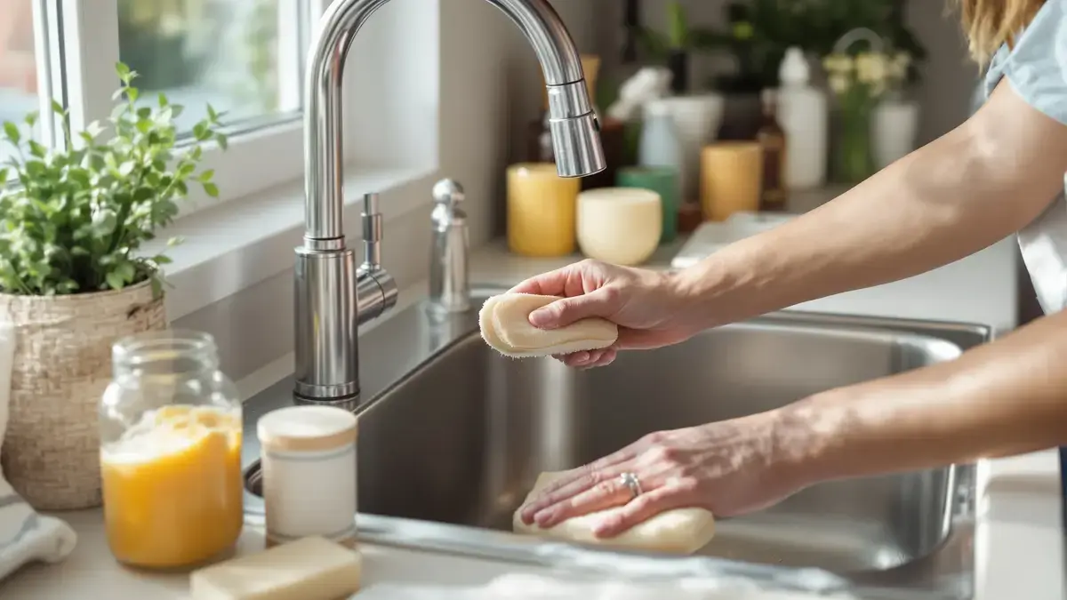Deze zelfgemaakte schuurcrème laat gootsteen en badkamer glanzen zonder schrobben of chemicaliën, een vaak genegeerde waarheid